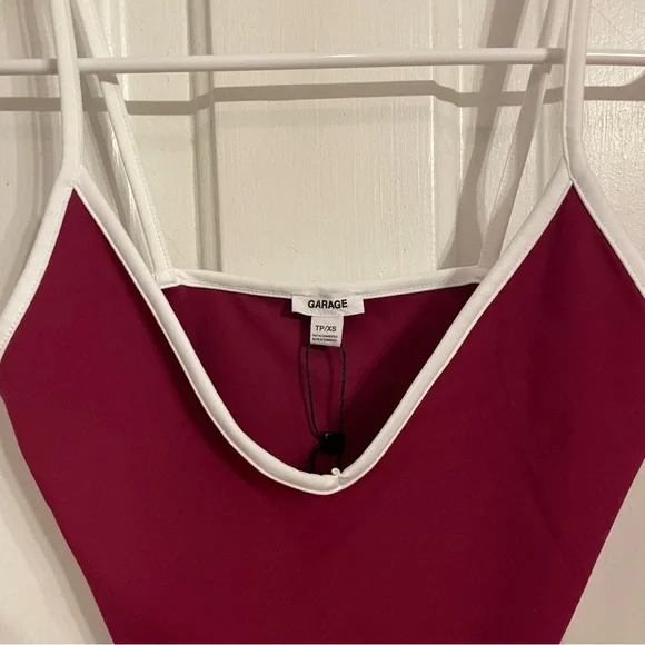 Garage Sour Cherry V Neck Cami - Picture 2 of 4